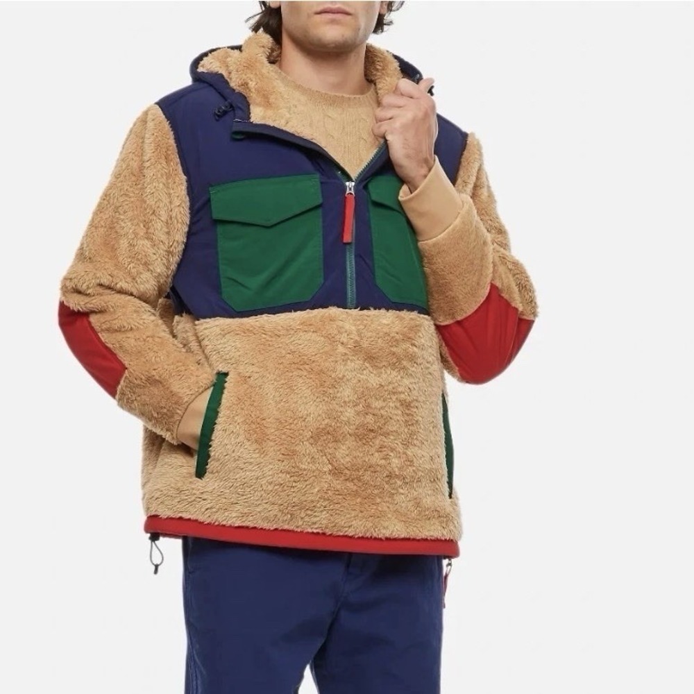 POLO RALPH LAUREN Mens 1/2 Zip ColorBlock Hybrid Hi Pile Fleece Pullover Sz M - Picture 3 of 13